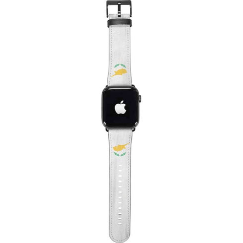 Cyprus Flag Distressed Apple Watch Band 42-44mm