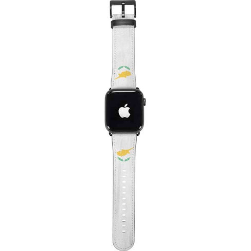 Cyprus Flag Distressed Apple Watch Band 38-40mm