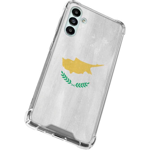 Cyprus Flag Distressed Galaxy A13 5G Clear Case