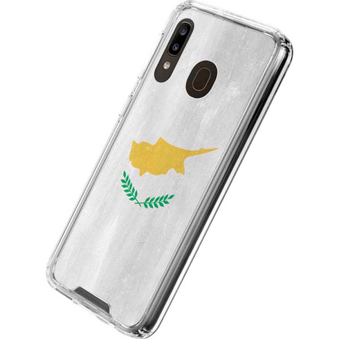 Cyprus Flag Distressed Galaxy A30 Clear Case