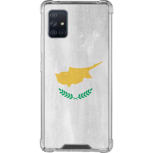 Cyprus Flag Distressed Galaxy A51 5G Clear Case