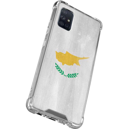 Cyprus Flag Distressed Galaxy A51 5G Clear Case