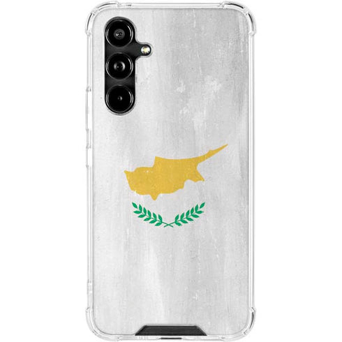 Cyprus Flag Distressed Galaxy A54 5G Clear Case