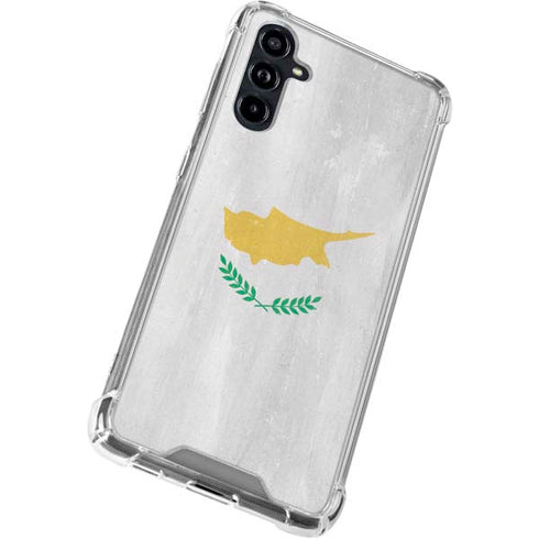Cyprus Flag Distressed Galaxy A54 5G Clear Case