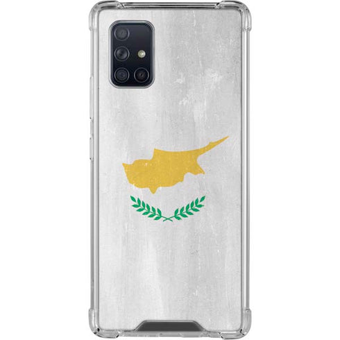 Cyprus Flag Distressed Galaxy A71 5G Clear Case