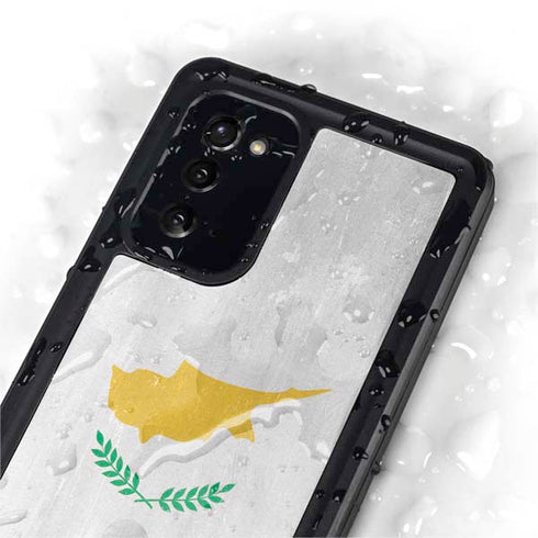 Cyprus Flag Distressed Galaxy Note20 5G Waterproof Case