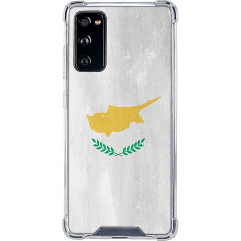 Cyprus Flag Distressed Galaxy S20 FE Clear Case