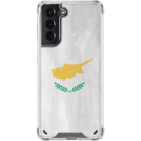 Cyprus Flag Distressed Galaxy S21 5G Clear Case