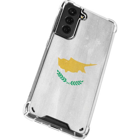 Cyprus Flag Distressed Galaxy S21 5G Clear Case