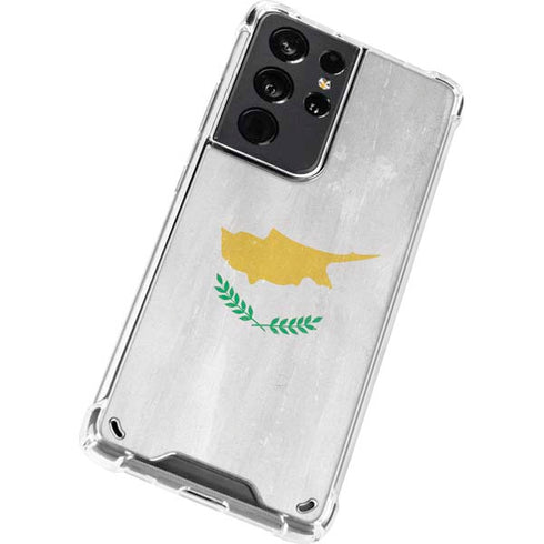 Cyprus Flag Distressed Galaxy S21 Ultra 5G Clear Case
