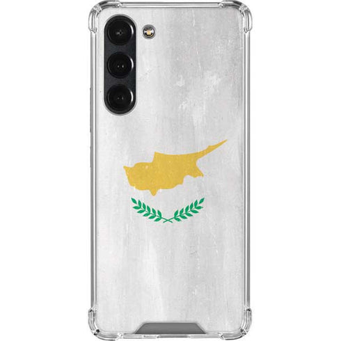 Cyprus Flag Distressed Galaxy S23 Plus Clear Case