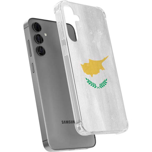 Cyprus Flag Distressed Galaxy S24 Plus Clear Case