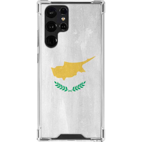 Cyprus Flag Distressed Galaxy S24 Ultra Clear Case