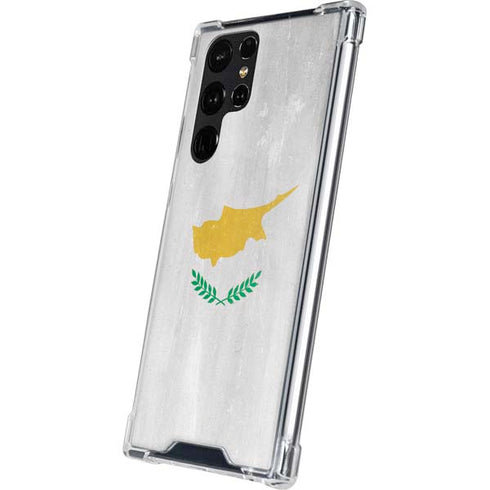 Cyprus Flag Distressed Galaxy S24 Ultra Clear Case
