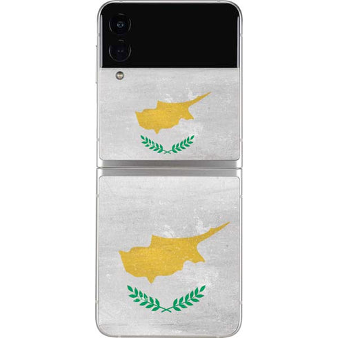 Cyprus Flag Distressed Galaxy Z Flip3 5G Skin