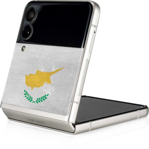Cyprus Flag Distressed Galaxy Z Flip4 5G Skin