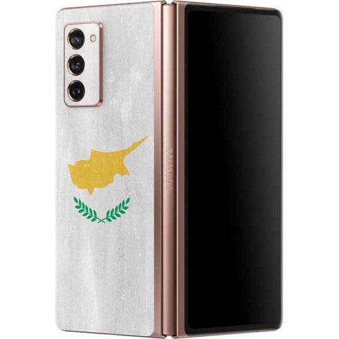 Cyprus Flag Distressed Galaxy Z Fold2 5G Skin