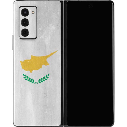 Cyprus Flag Distressed Galaxy Z Fold2 5G Skin