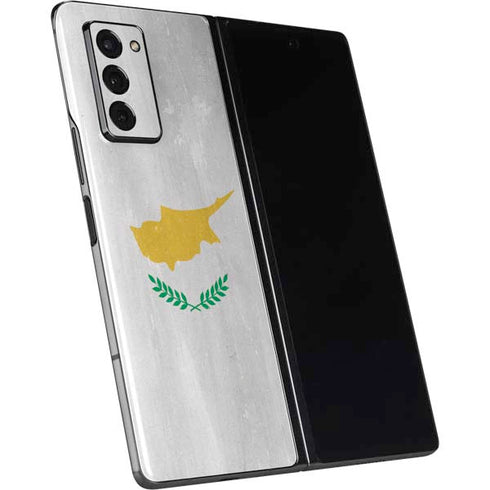 Cyprus Flag Distressed Galaxy Z Fold2 5G Skin