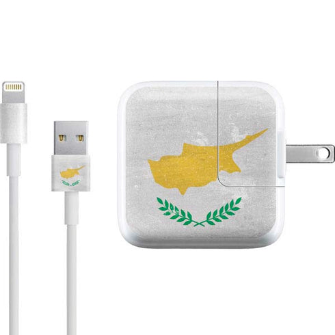 Cyprus Flag Distressed iPad Charger (10W USB) Skin
