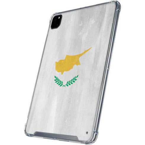 Cyprus Flag Distressed iPad Pro 12.9in (2020) Clear Case