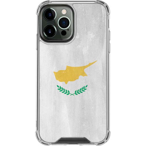 Cyprus Flag Distressed iPhone 13 Pro Max Clear Case