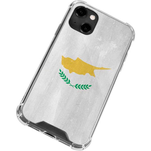 Cyprus Flag Distressed iPhone 14 Clear Case