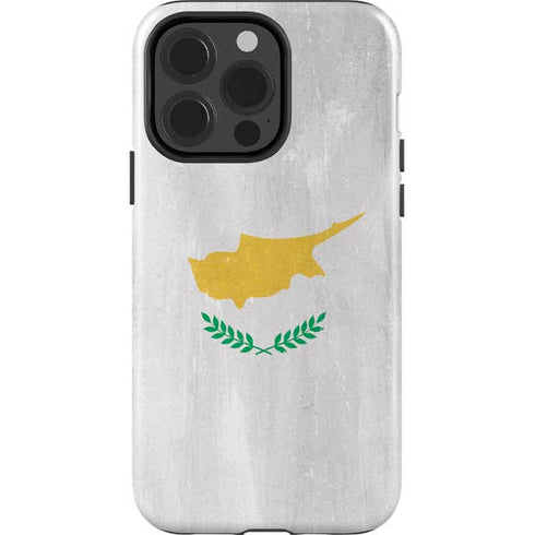 Cyprus Flag Distressed iPhone 15 Pro Impact Case