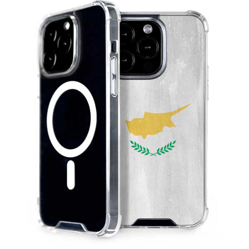 Cyprus Flag Distressed iPhone 14 Pro MagSafe Case