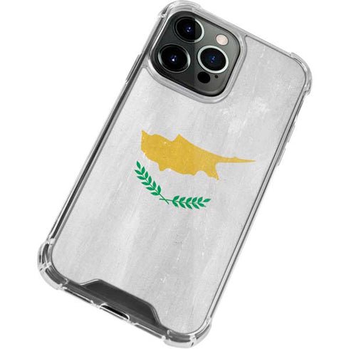 Cyprus Flag Distressed iPhone 14 Pro Max Clear Case
