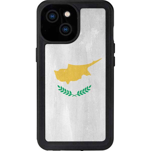 Cyprus Flag Distressed iPhone 15 Waterproof Case