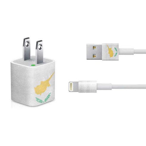 Cyprus Flag Distressed iPhone Charger (5W USB) Skin