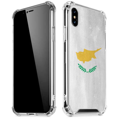 Cyprus Flag Distressed iPhone XS Max Clear Case