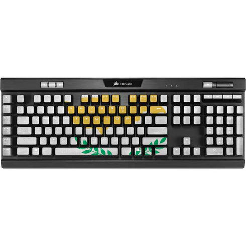 Cyprus Flag Distressed K95 RGB PLATINUM Mechanical Gaming Keyboard Skin