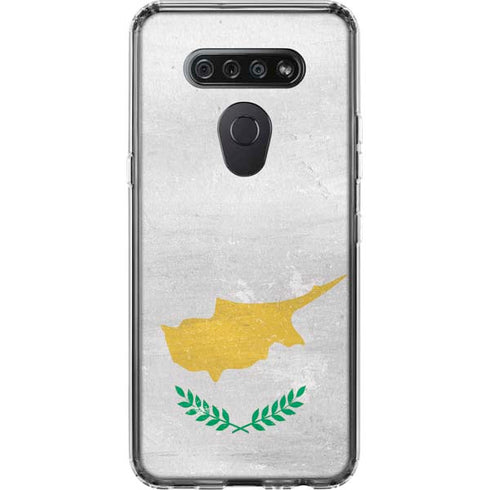 Cyprus Flag Distressed LG K51/Q51 Clear Case