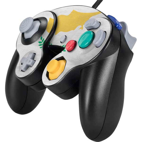 Cyprus Flag Distressed Nintendo GameCube Controller Skin