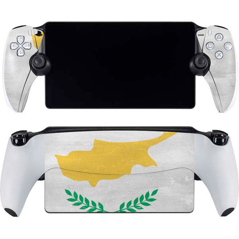 Cyprus Flag Distressed PlayStation Portal Remote Player Skin