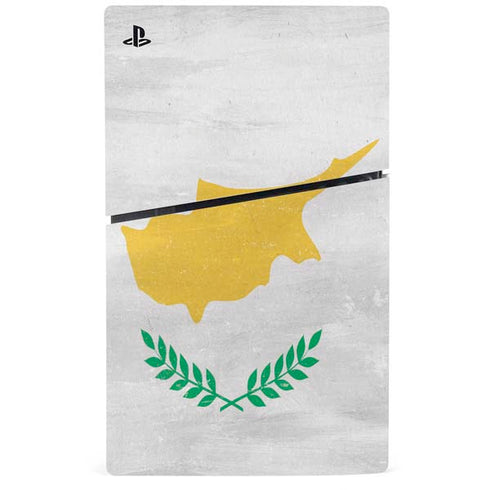 Cyprus Flag Distressed PS5 Slim Disk Bundle Skin