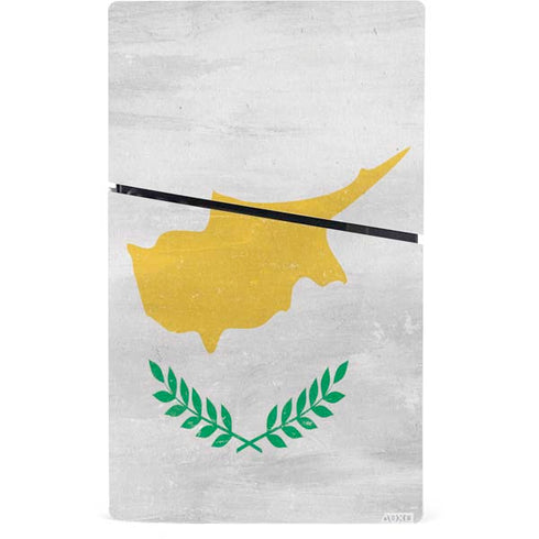 Cyprus Flag Distressed PS5 Slim Digital Edition Bundle Skin