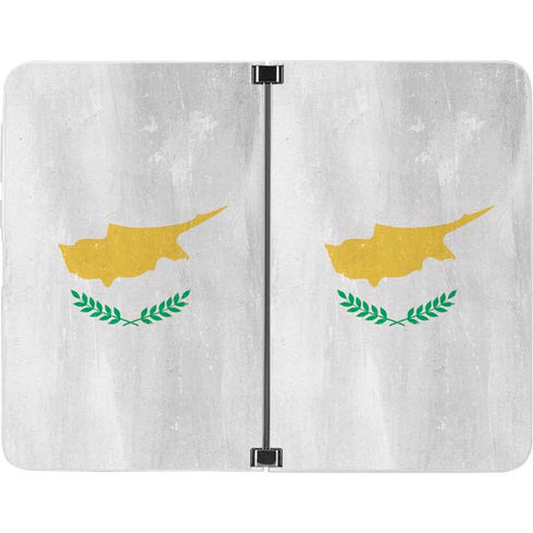 Cyprus Flag Distressed Surface Duo Skin