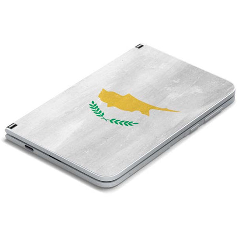 Cyprus Flag Distressed Surface Duo Skin
