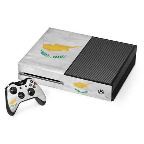 Cyprus Flag Distressed Xbox One Console and Controller Bundle Skin