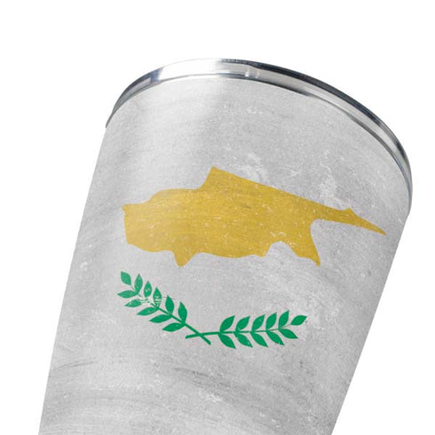 Cyprus Flag Distressed Yeti 20oz Tumbler Skin