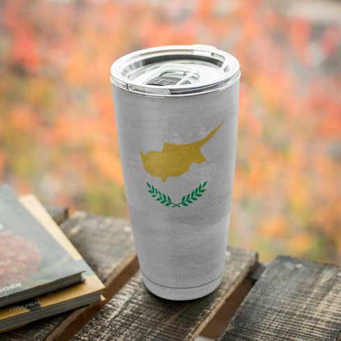 Cyprus Flag Distressed Yeti 20oz Tumbler Skin