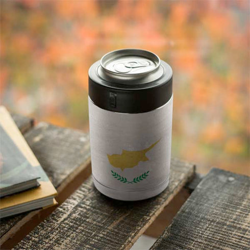 Cyprus Flag Distressed Yeti Colster Can Insulator Skin