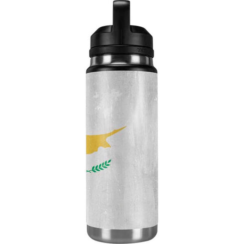Cyprus Flag Distressed YETI Rambler 26oz Bottle Skin