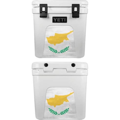 Cyprus Flag Distressed YETI Roadie 24 Hard Cooler Skin