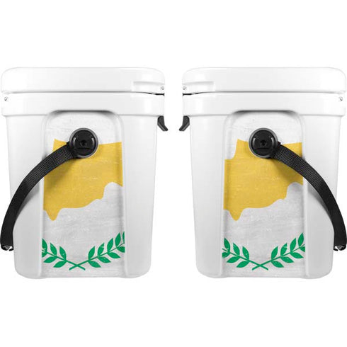 Cyprus Flag Distressed YETI Roadie 24 Hard Cooler Skin