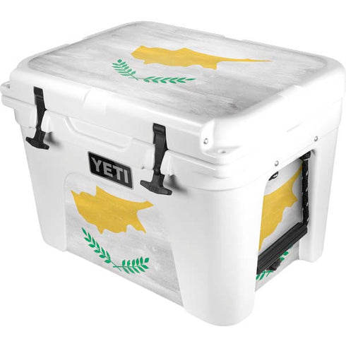 Cyprus Flag Distressed YETI Tundra 35 Hard Cooler Skin