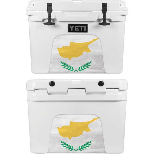 Cyprus Flag Distressed YETI Tundra 35 Hard Cooler Skin